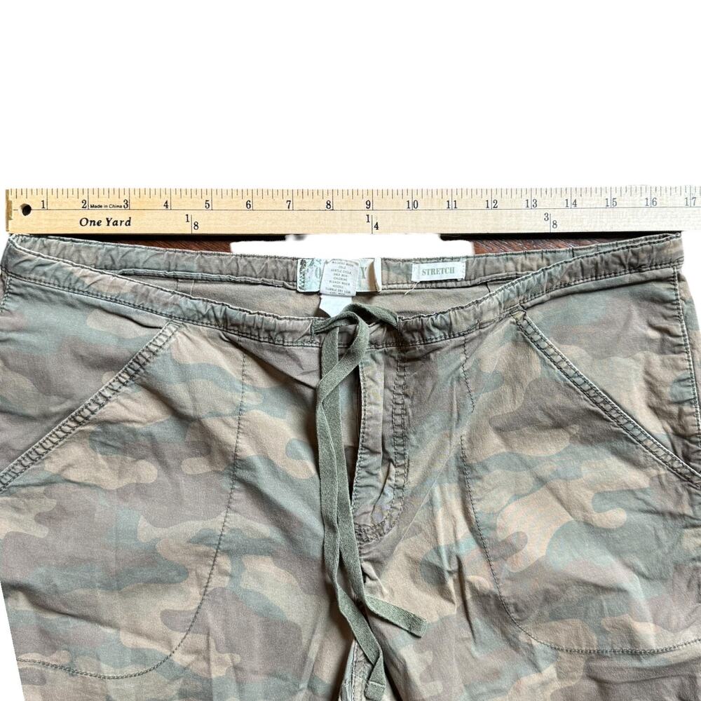 Y2K Old Navy Low Rise Camo Cargo Pants Lace Trim Boho Size 10 - Picture 5 of 8